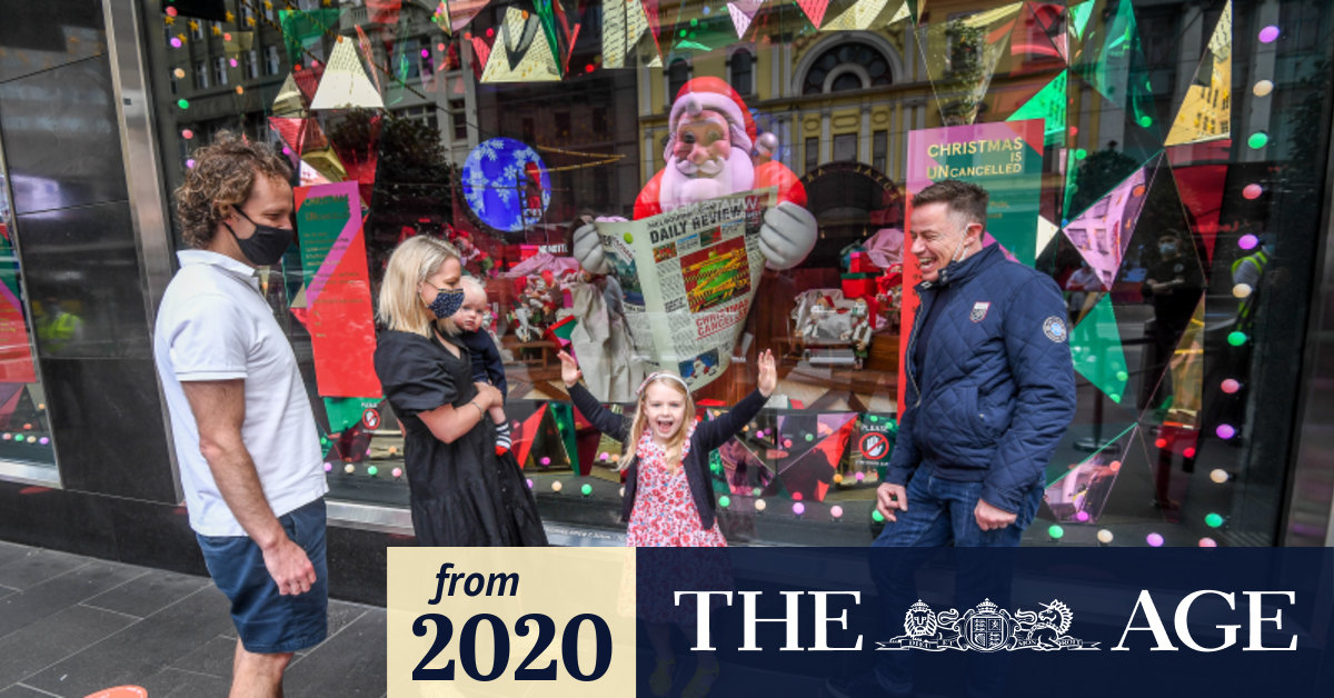 Myer Christmas windows rely on familiar faces to save the day in